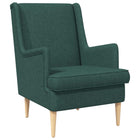 Dark Green Fabric Armchair