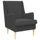 Armchair Dark Grey Sheepskin Fabric