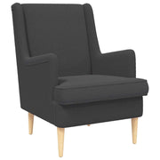 Fauteuil donkergrijs schapenstof 62x79x90 cm
