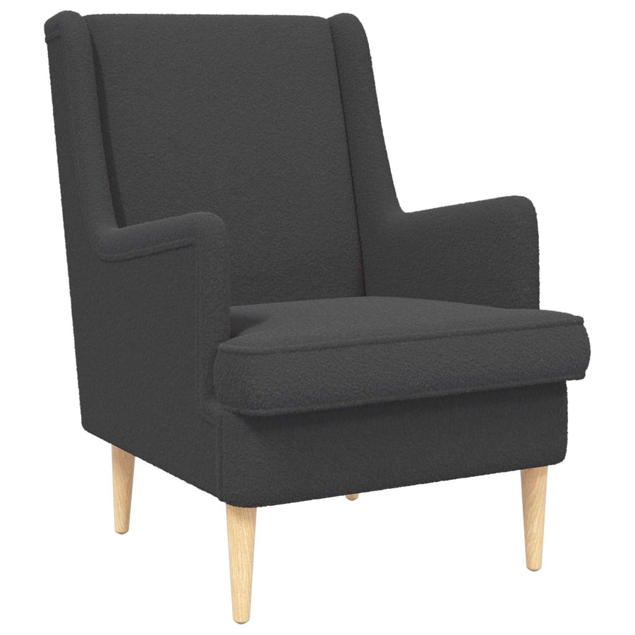 Fauteuil Donkergrijs Schapenstof