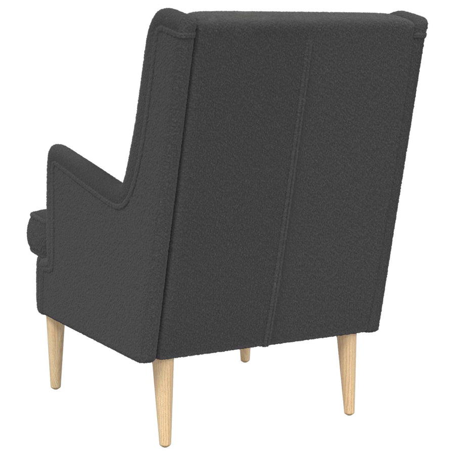 Fauteuil Donkergrijs Schapenstof