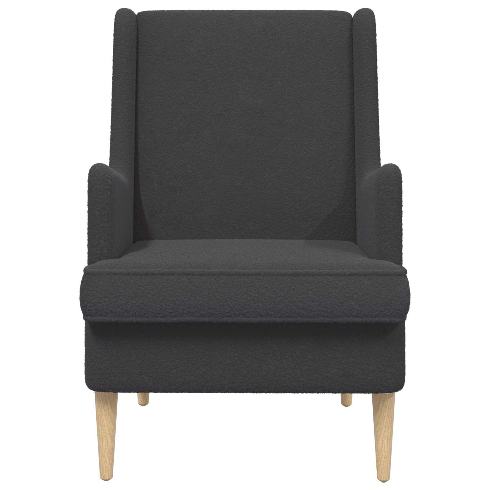 Fauteuil Donkergrijs Schapenstof