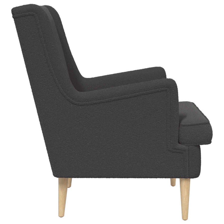 Fauteuil Donkergrijs Schapenstof