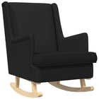 Schommelstoel zwart 62x80x85 cm stof