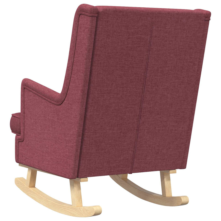 Schommelstoel Wijnrood 62 x 80 x 85 cm Stof