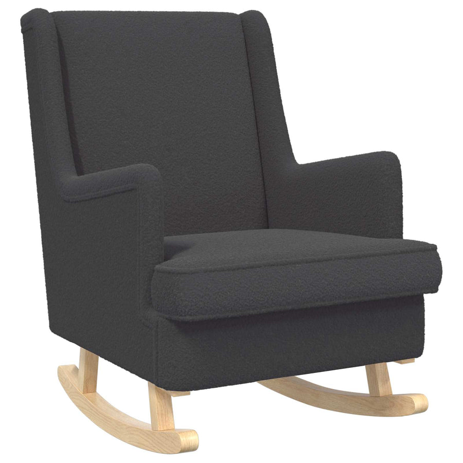 Schommelstoel Donkergrijs 62 x 80 x 85 cm Schapenstof