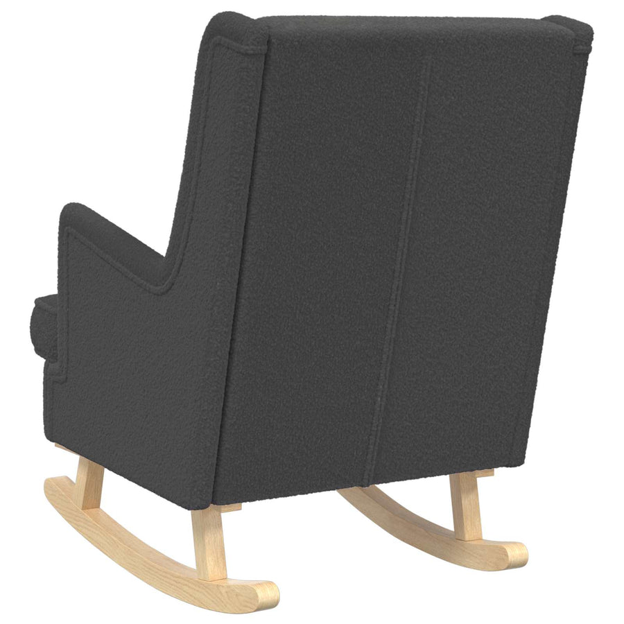 Schommelstoel Donkergrijs 62 x 80 x 85 cm Schapenstof