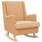 Schommelstoel 62x80x85 cm beige schapenstof