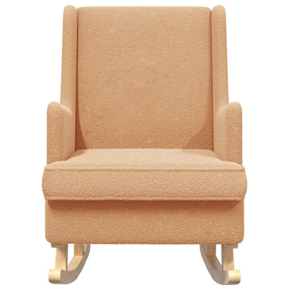 Schommelstoel Beige 62 x 80 x 85 cm Schapenstof