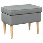 Footstool Light Grey 55 x 35 x 41 cm 100% Polyester