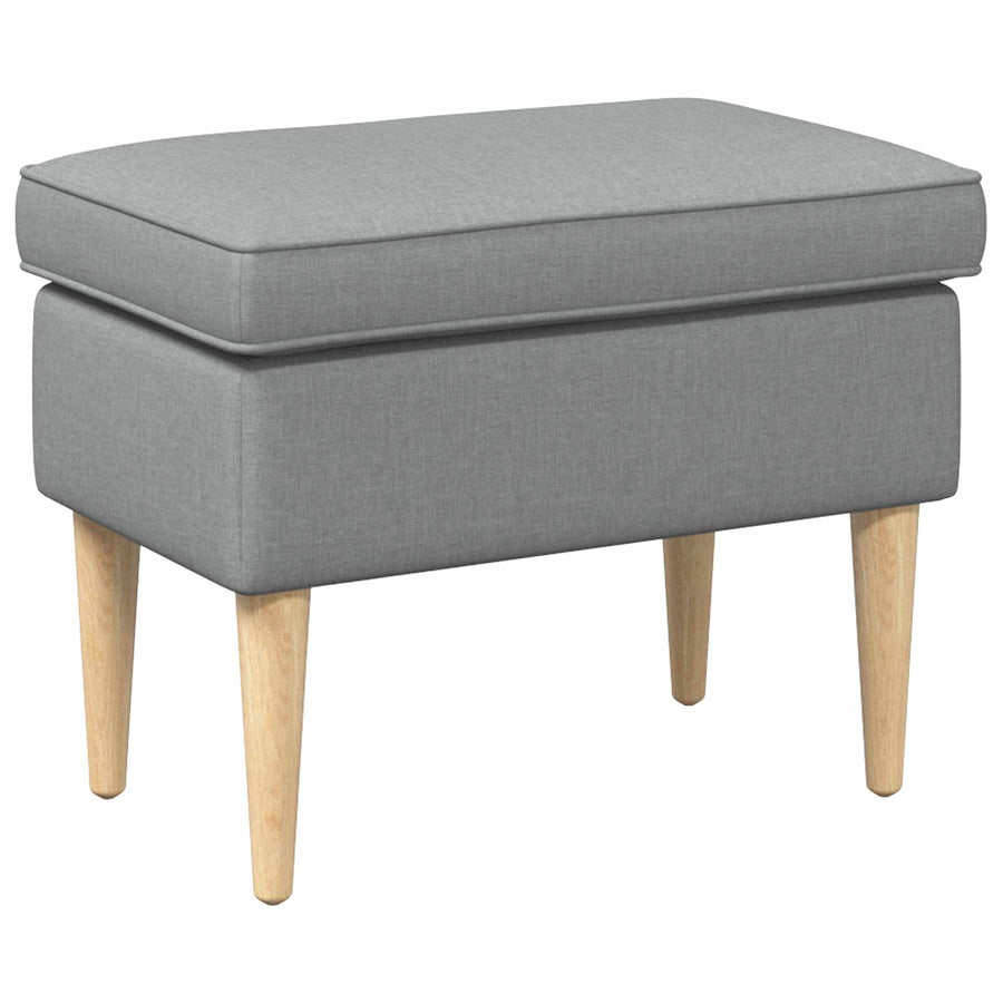 Voetenbank Lichtgrijs 55 x 35 x 41 cm 100% Polyester