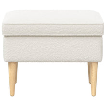Voetenbank Crèmekleurig 55 x 35 x 41 cm Bouclé