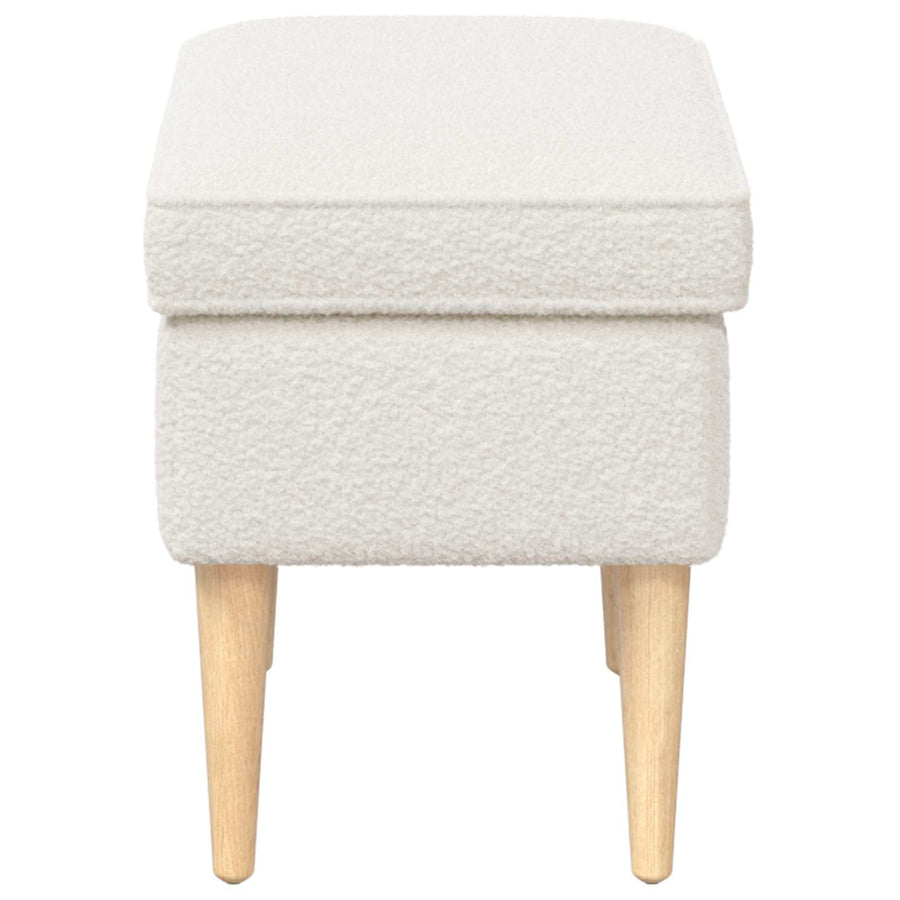 Voetenbank Crèmekleurig 55 x 35 x 41 cm Bouclé