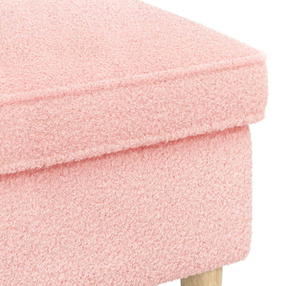 Voetenbank Roze 55 x 35 x 41 cm Bouclé