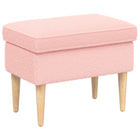 Pink Ottoman 55 x 35 x 41 cm Bouclé