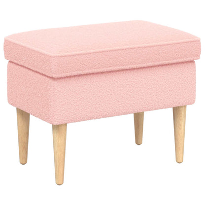 Voetenbank Roze 55 x 35 x 41 cm Bouclé