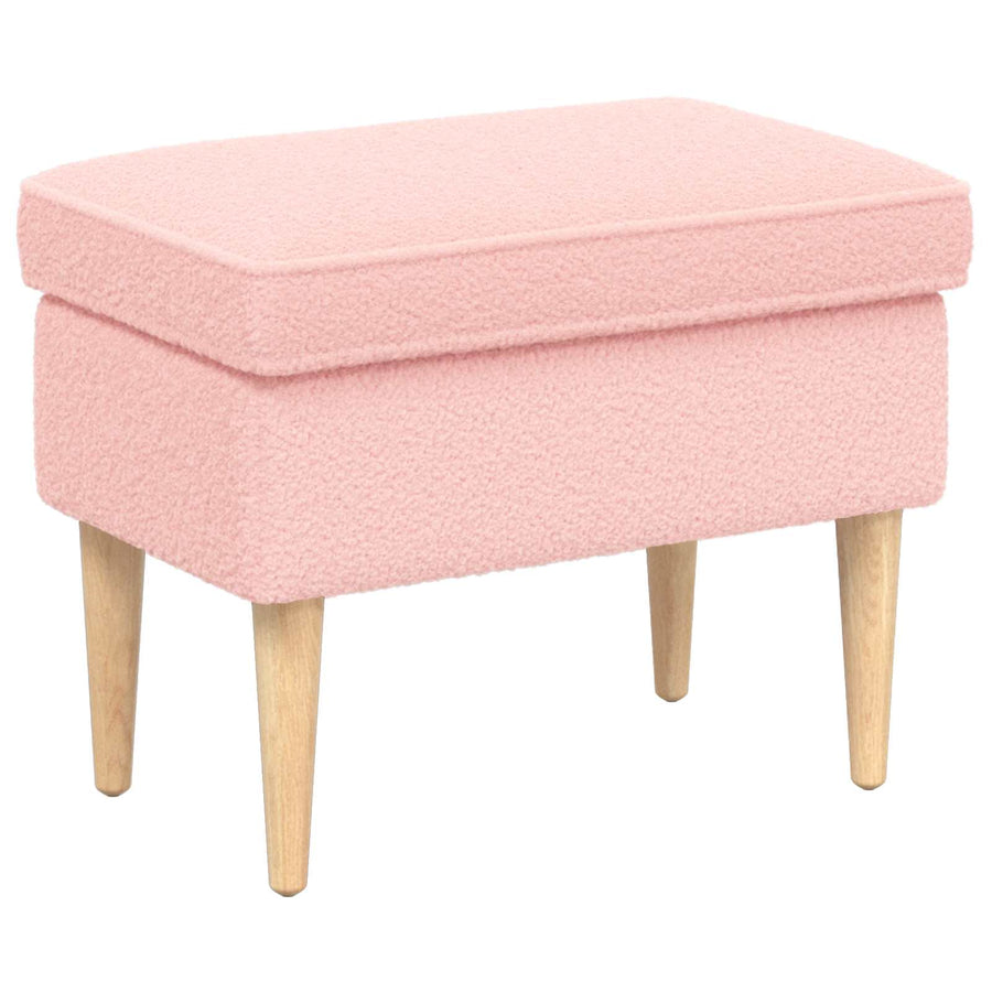 Voetenbank Roze 55 x 35 x 41 cm Bouclé