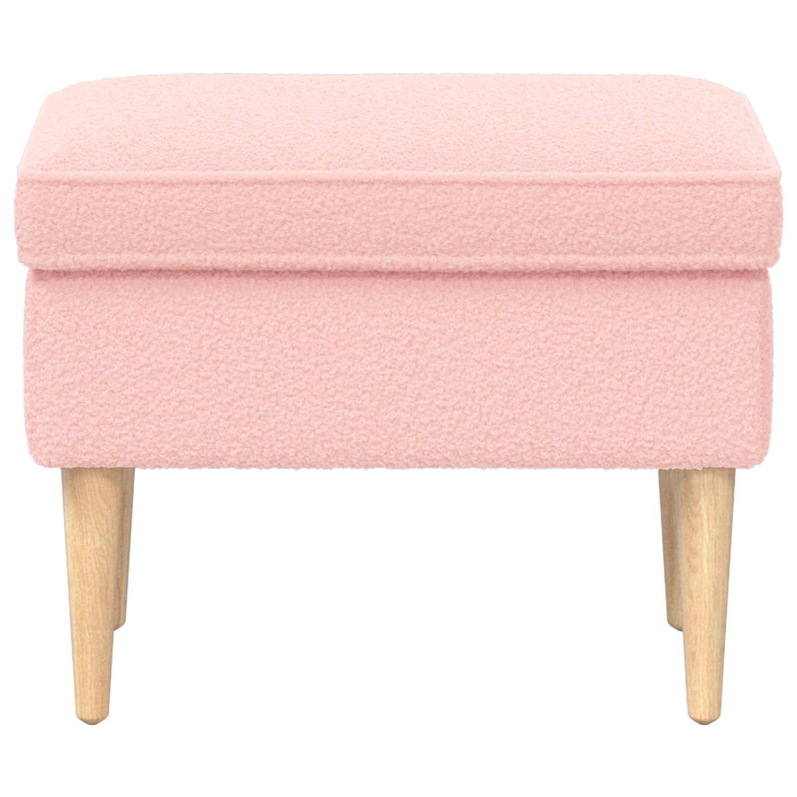Voetenbank Roze 55 x 35 x 41 cm Bouclé