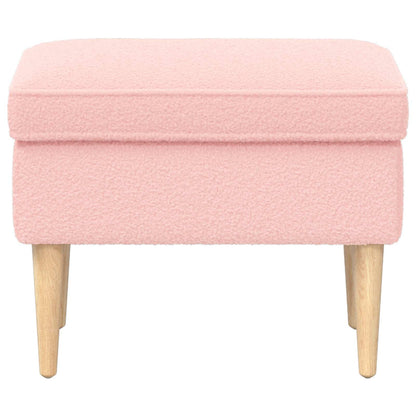 Voetenbank Roze 55 x 35 x 41 cm Bouclé