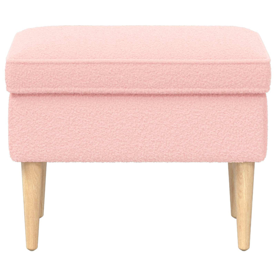 Voetenbank Roze 55 x 35 x 41 cm Bouclé