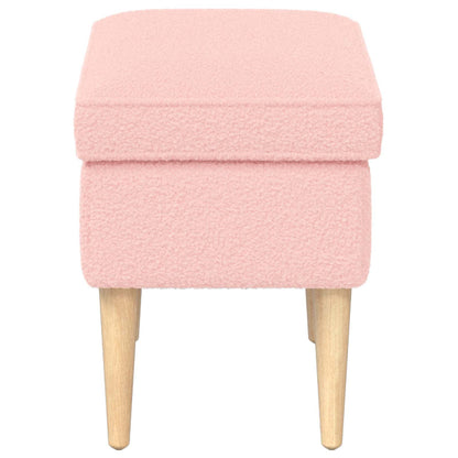 Voetenbank Roze 55 x 35 x 41 cm Bouclé
