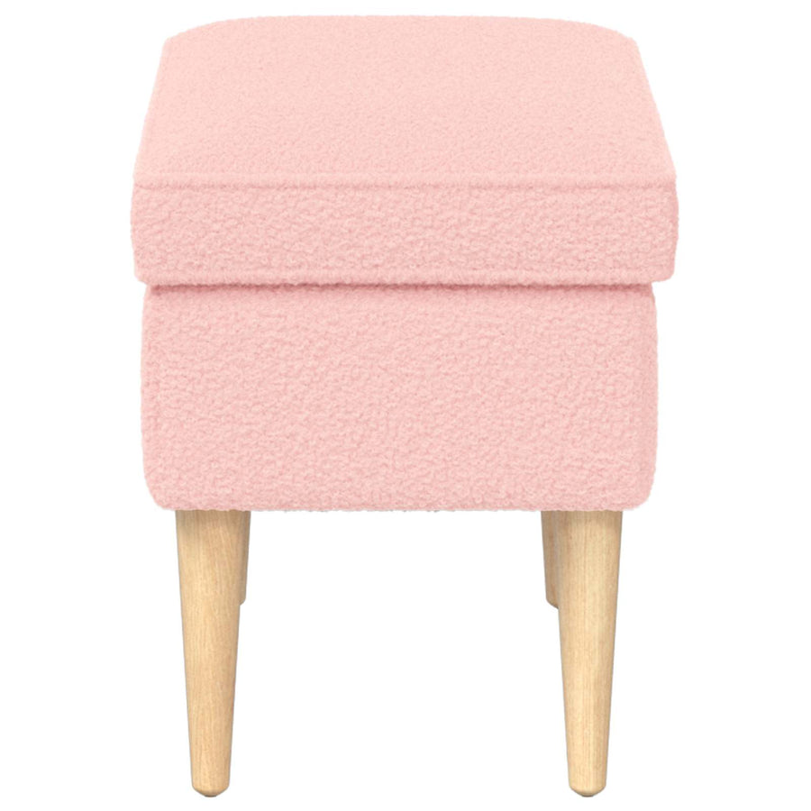 Voetenbank Roze 55 x 35 x 41 cm Bouclé