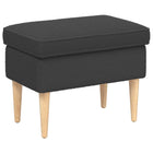 Footstool Dark Grey 55 x 35 x 41 cm Bouclé