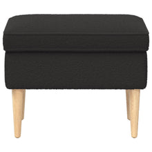 Voetenbank Zwart 55 x 35 x 41 cm Bouclé