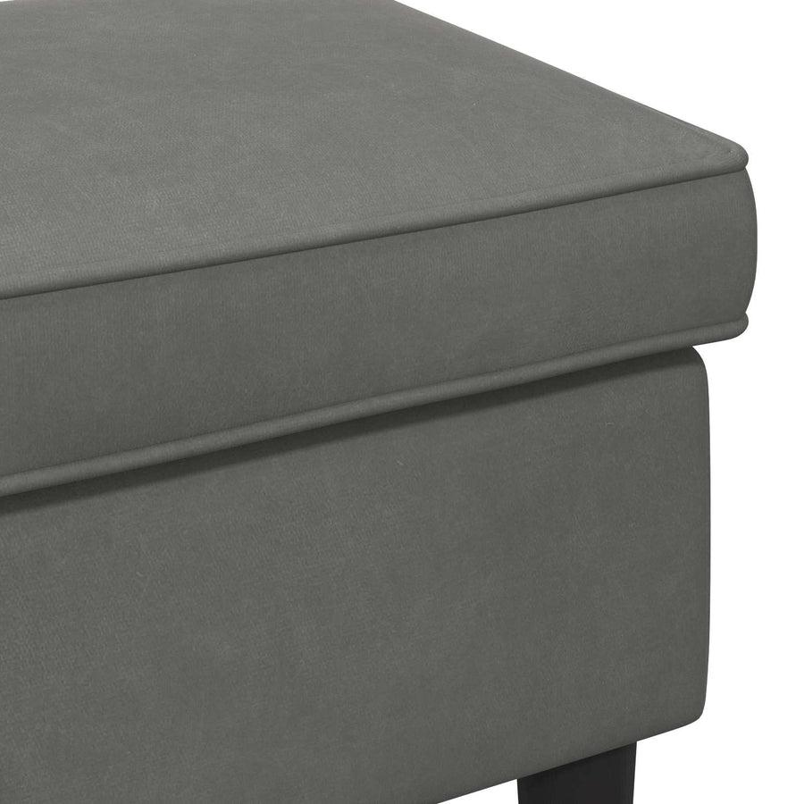 Voetenbank Donkergrijs 55 x 35 x 41 cm Fluweel