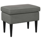 Footstool Dark Grey 55 x 35 x 41 cm Velvet