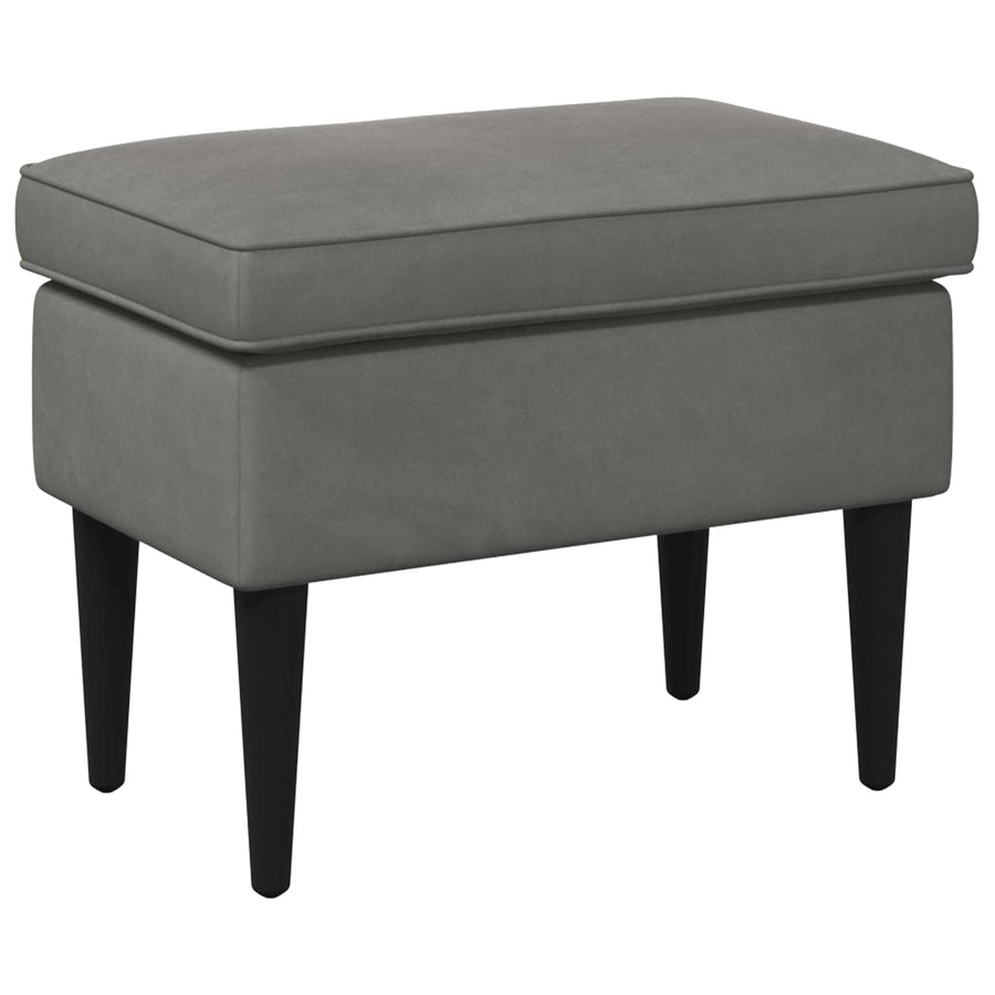 Voetenbank Donkergrijs 55 x 35 x 41 cm Fluweel