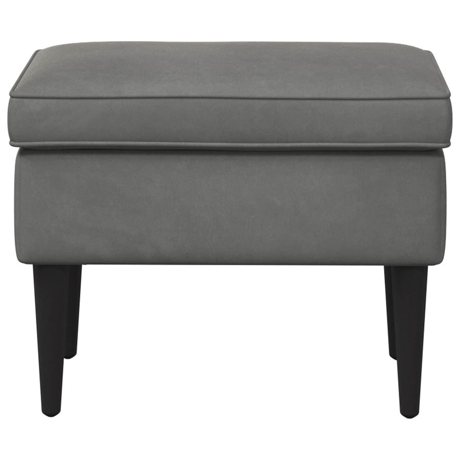 Voetenbank Donkergrijs 55 x 35 x 41 cm Fluweel