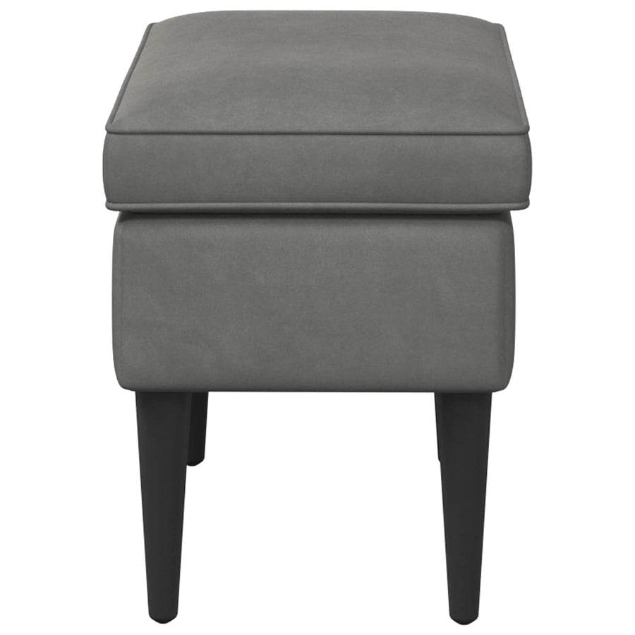 Voetenbank Donkergrijs 55 x 35 x 41 cm Fluweel