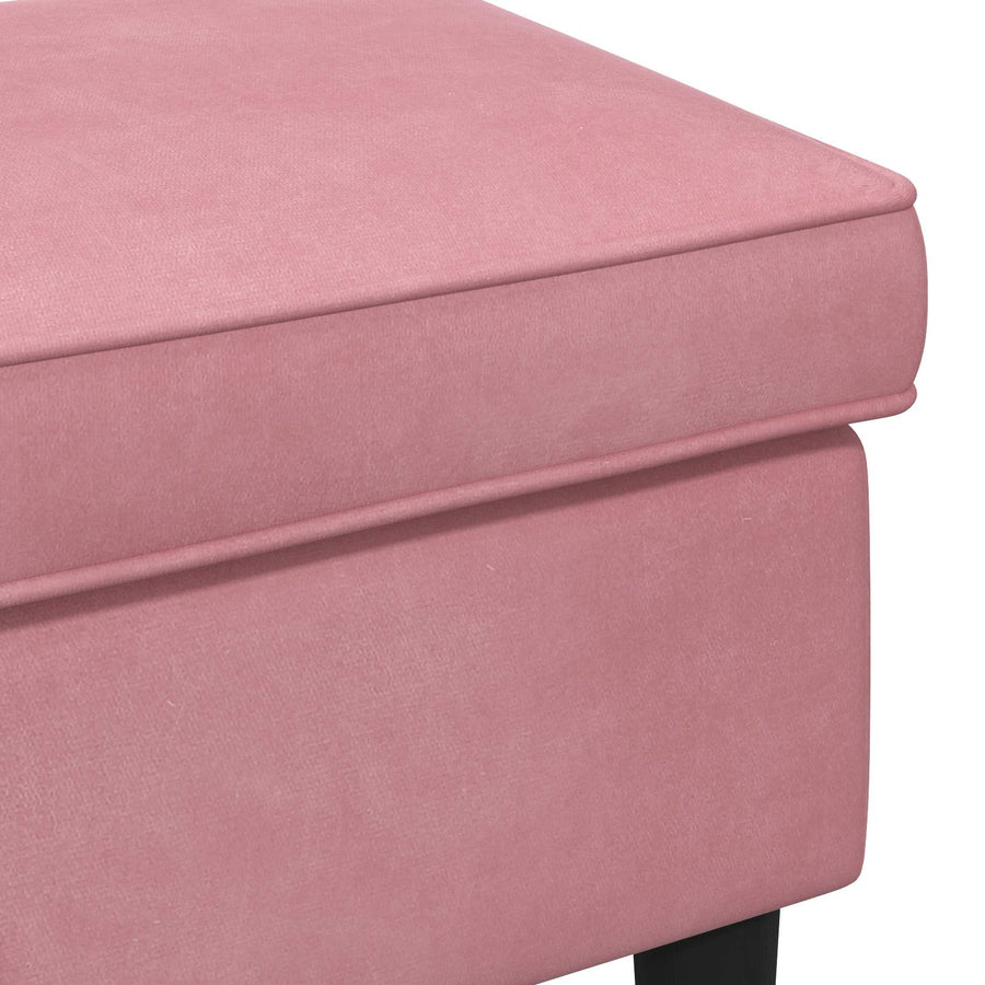 Voetenbank Roze 55 x 35 x 41 cm Fluweel