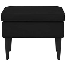 Voetenbank Zwart 55 x 35 x 41 cm Fluweel