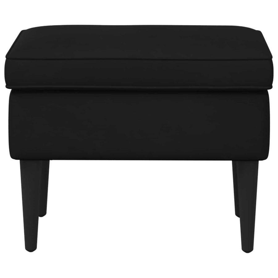 Voetenbank Zwart 55 x 35 x 41 cm Fluweel