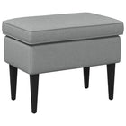 Footstool Light Grey 55 x 35 x 41 cm Fabric