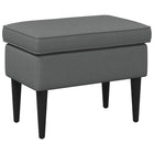 Footstool Dark Grey 55 x 35 x 41 cm Fabric