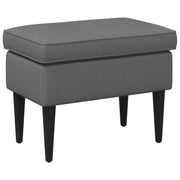 Voetenbank 55x35x41 cm donkergrijs stof