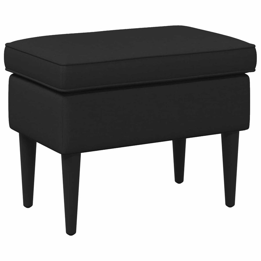 Voetenbank Zwart 55 x 35 x 41 cm Stof