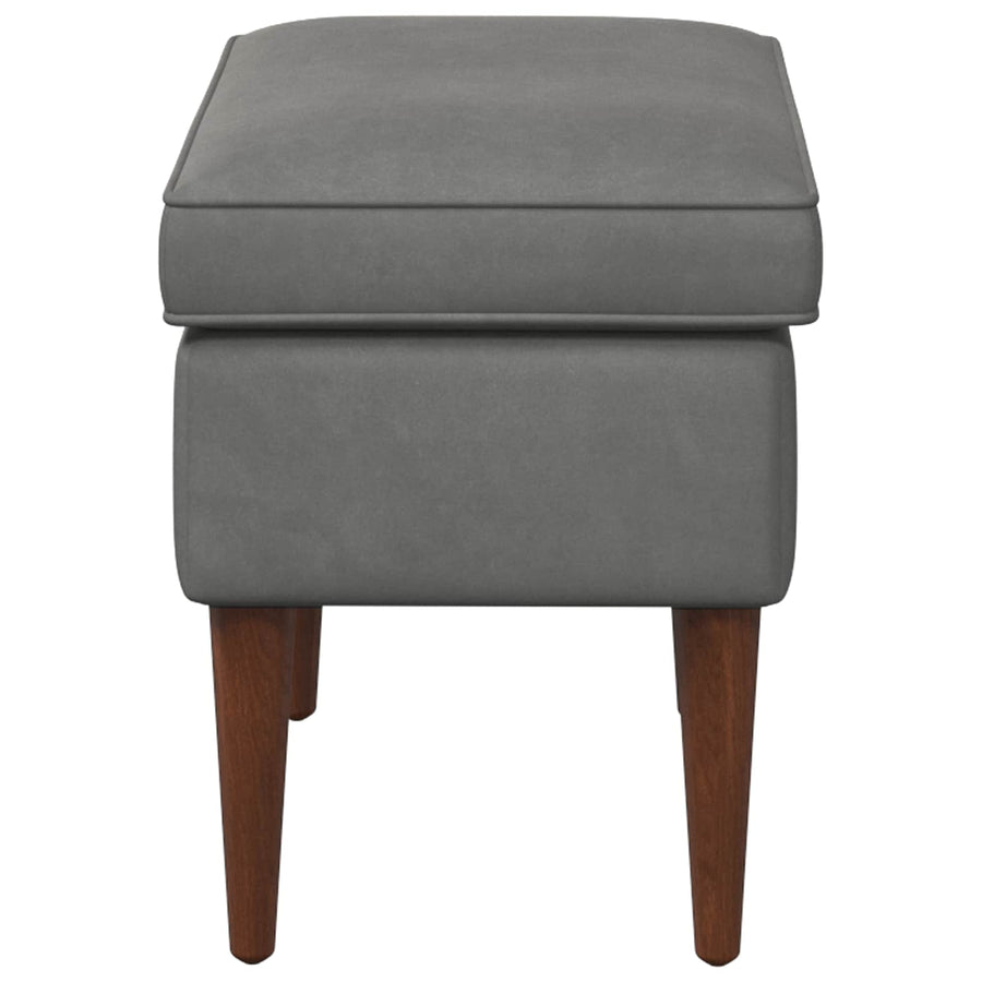 Voetenbank Donkergrijs 55 x 35 x 41 cm Fluweel