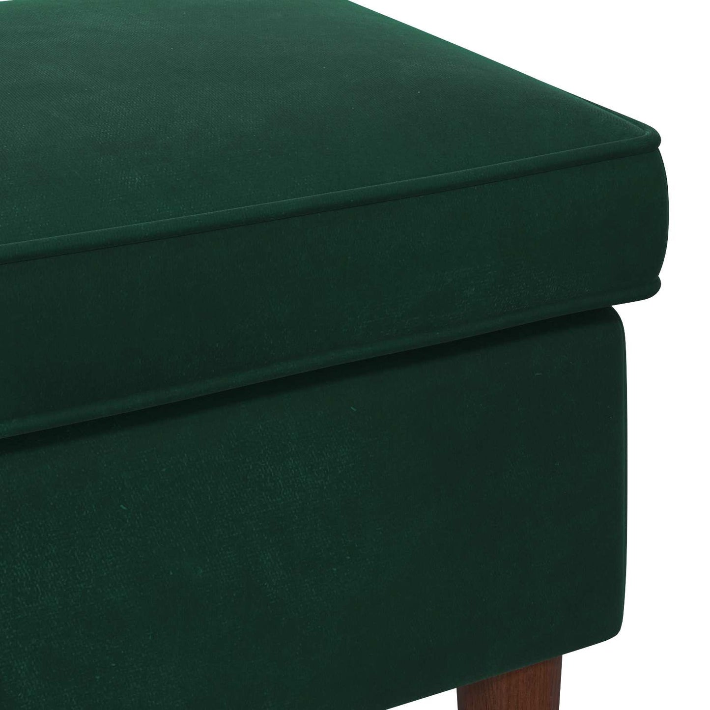 Voetenbank Donkergroen 55 x 35 x 41 cm Fluweel