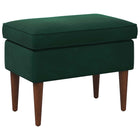 Voetenbank fluweel donkergroen 55x35x41 cm