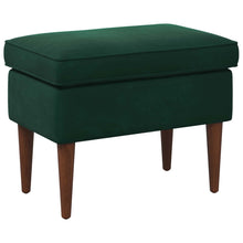 Voetenbank Donkergroen 55 x 35 x 41 cm Fluweel