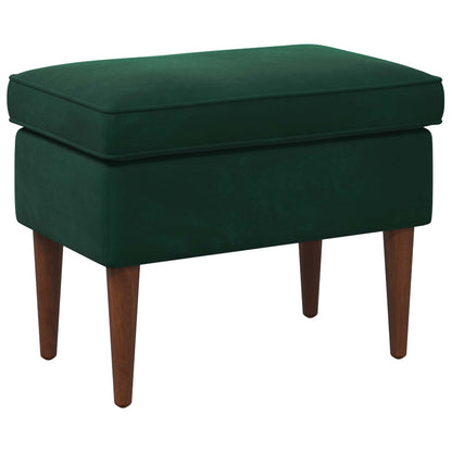Voetenbank Donkergroen 55 x 35 x 41 cm Fluweel
