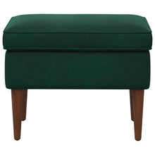 Voetenbank Donkergroen 55 x 35 x 41 cm Fluweel