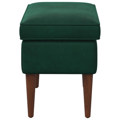 Voetenbank Donkergroen 55 x 35 x 41 cm Fluweel