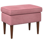 Voetenbank roze 55x35x41 cm fluweel