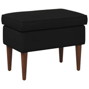 Voetenbank zwart 55x35x41 cm fluweel