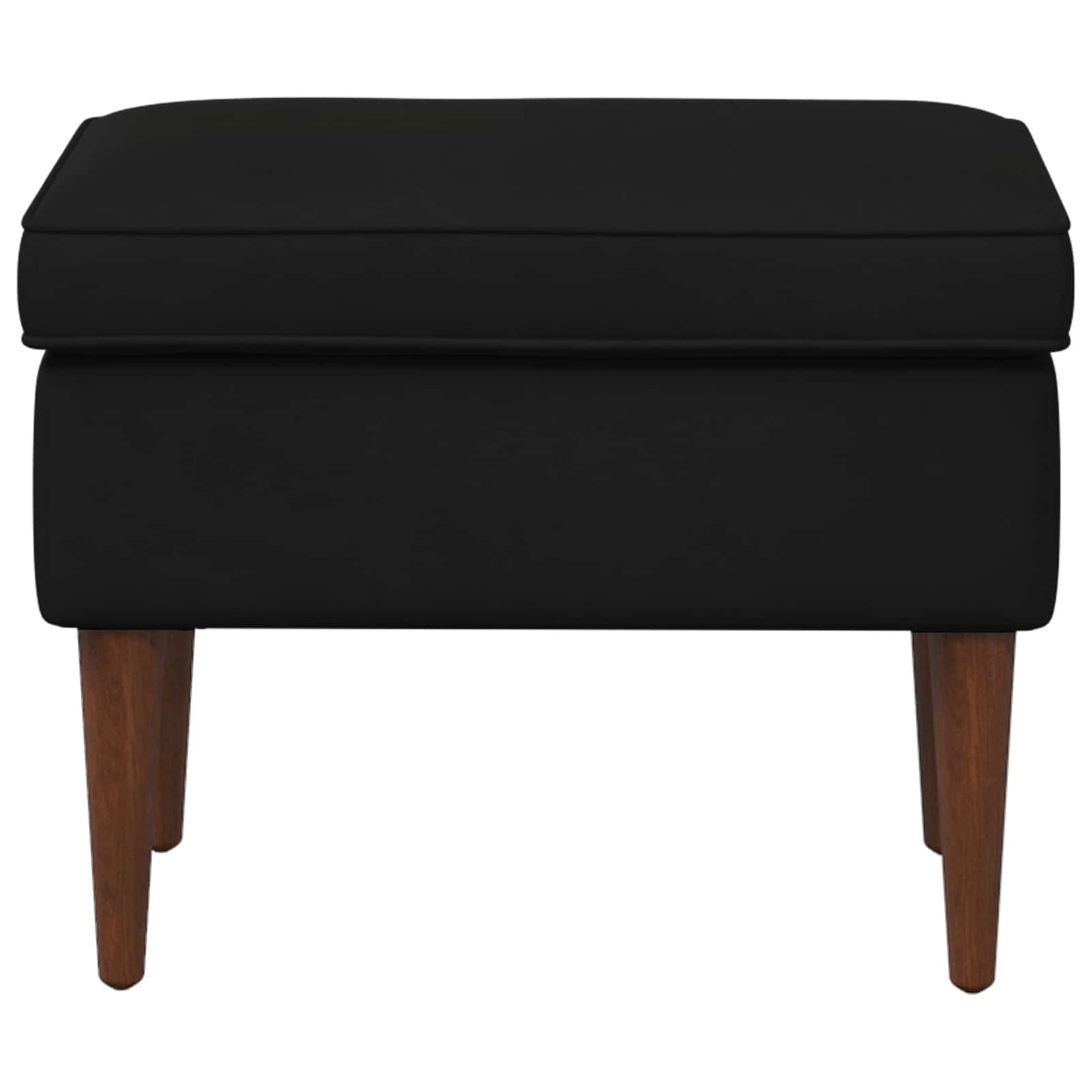Voetenbank Zwart 55 x 35 x 41 cm Fluweel